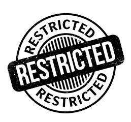 Restricted rubber stamp. Grunge design with dust scratches. Effects can be easily removed for a clean, crisp look. Color is easily changed.