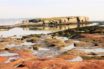 A view of Hilbre Island on the Wirral