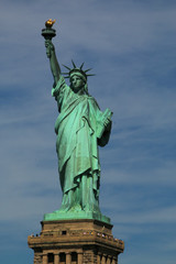 A view of the Statue of Liberty in New York