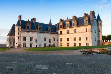 Fototapeta na wymiar Amboise castle located in the Indre-et-Loire