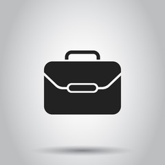 Suitcase box icon. Vector illustration on isolated background. Business concept luggage pictogram.