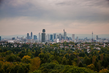 Fototapeta na wymiar Frankfurt am Main city panorama