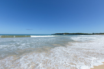 beautiful seascape and gentle sea wave