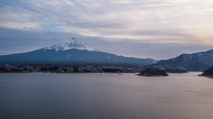 Fototapeta na wymiar Aerial view of Fuji Mountain,Japan