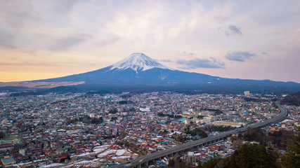 Aerial view of Fuji Mountain,Japan