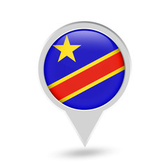Democratic republic of the Congo Flag Round Pin Icon