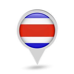 Costa Rica Flag Round Pin Icon