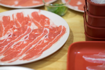 Raw Sliced Beef for Shabu Shabu