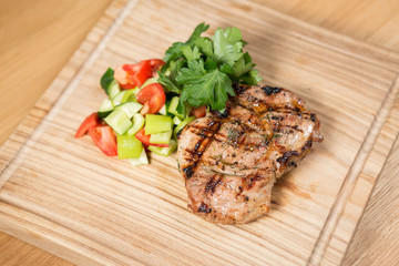 Dish for the restaurant,  grilled steak