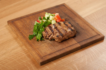 Dish for the restaurant,  grilled steak