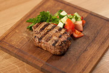 Dish for the restaurant,  grilled steak