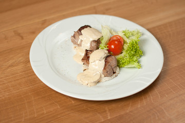 Dish for the restaurant, tasty food, lunch