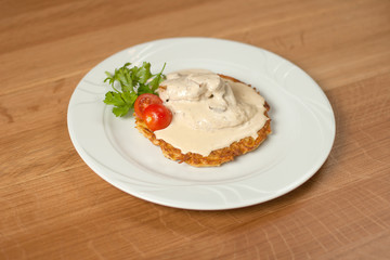 Dish for the restaurant, tasty food, lunch