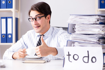 Businessman working on his to-do list