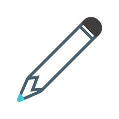 Vector illustration of an icon. Training, education. pencil