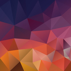 vector abstract irregular polygonal background - triangle low poly pattern - blue purple pink orange aurora color