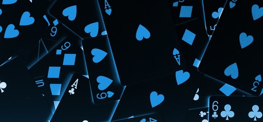 Dark Blackjack Cards Banner