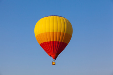 Colorful hot air balloon fly over the blue sky