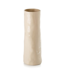 White ceramic glass isolated on a white background