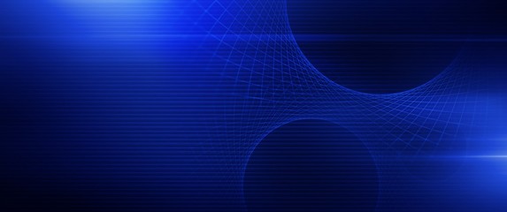 Glowing Blue Mesh Banner