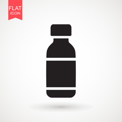 Medicine bottle icon for medical design. Medical pill or tablet bottle icon on white background. Vector sign symbol