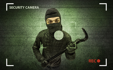Burglar in action.