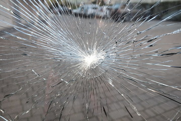 condominium gate of broken glass