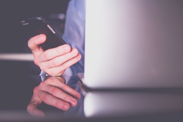 Office Worker with Smartphone