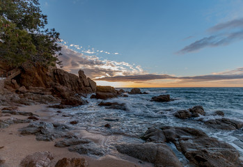slow sea in costa brava beaches