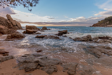 slow sea in costa brava beaches