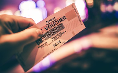 Fototapeta premium Vegas Casino Gambling Voucher