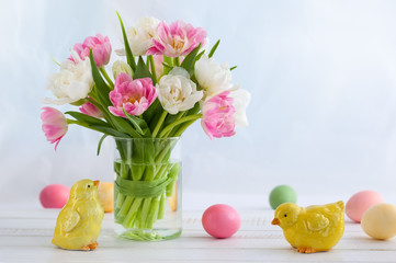 Easter decor and flowers
