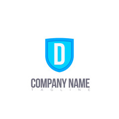 D letter logo template modern