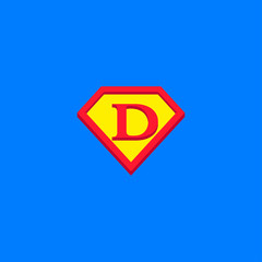 D letter logo template modern