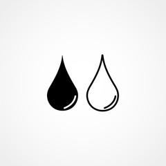 Water drop line icon, outline vector sign, linear style pictogram isolated on white. Symbol, logo illustration. Editable stroke