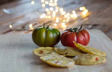 Tomaten grün und rot