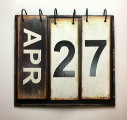 April 27 calendar 