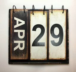 April 29 calendar 