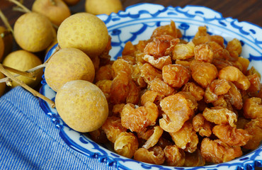 dried Longan and fresh Longan
