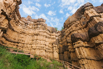 The travel attraction Pha Cho or the Grand Canyon Chiangmai in Mae Wang National Park, Chiang Mai, Thailand.