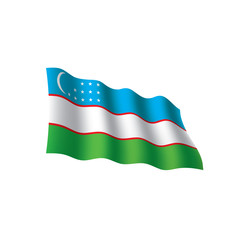 Uzbekistan flag, vector illustration