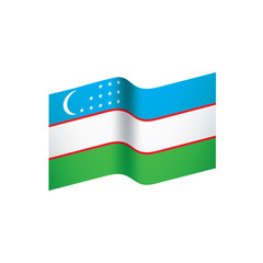 Uzbekistan flag, vector illustration