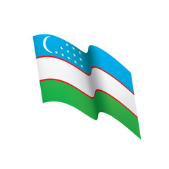 Uzbekistan flag, vector illustration