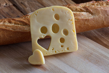 Käse mit Herz