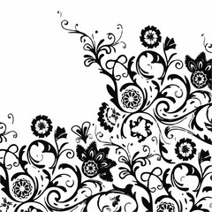 Floral pattern design - Illustration Heart Shape, Painted Image, Flower, Pattern, Wedding