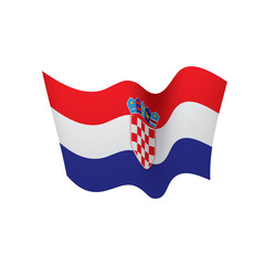 Croatia flag, vector illustration