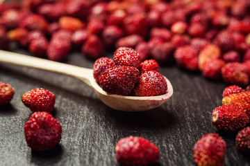 background from freshly harvested strawberries