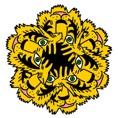 abstract tiger face illustration