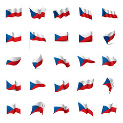 Czechia flag, vector illustration