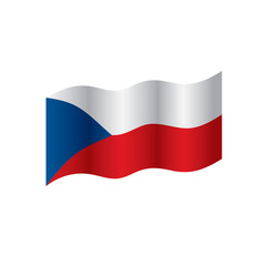Czechia flag, vector illustration